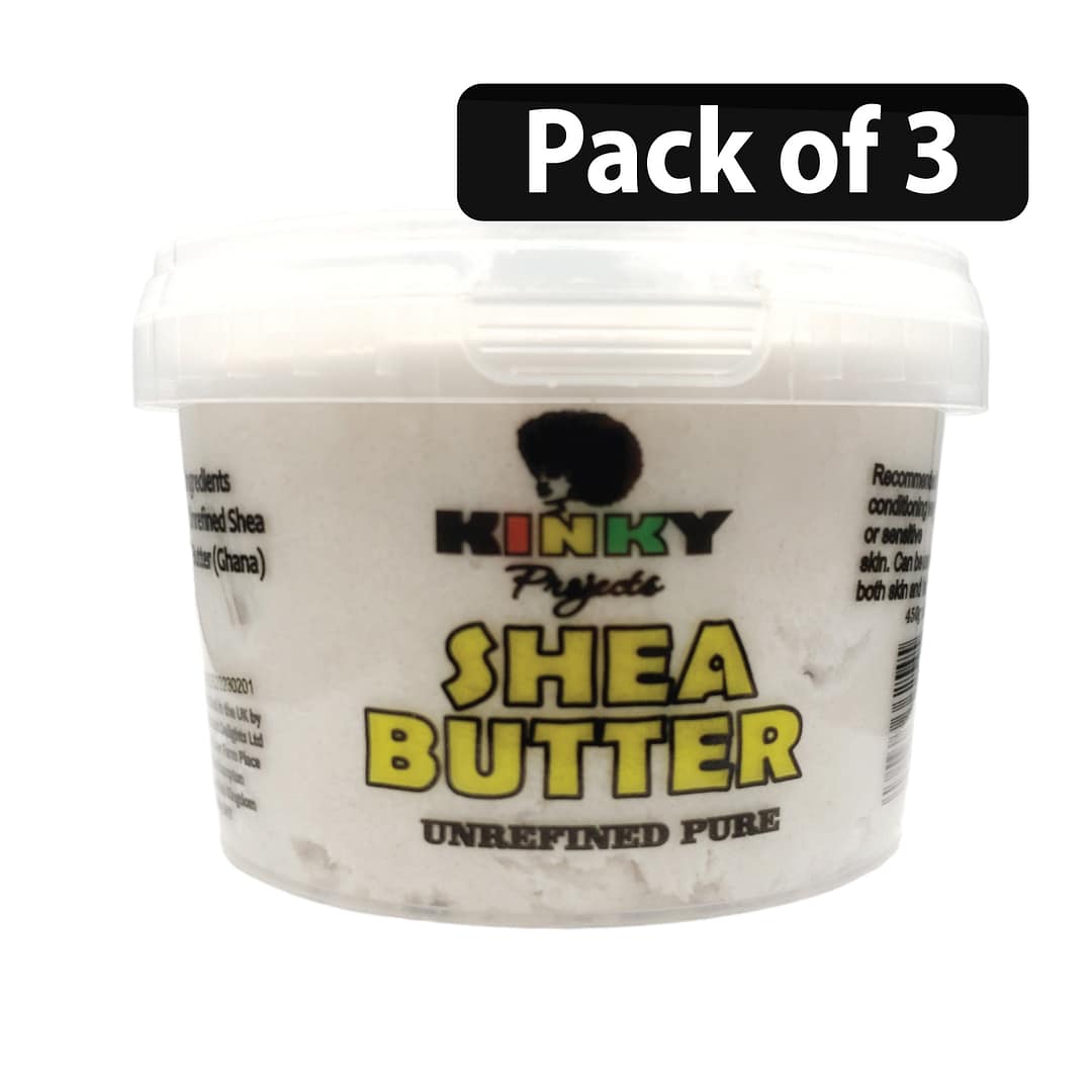 (Pack of 3) Kinky Pure Shea Butter (Ghana) 450g (Pack of 3) Kinky Pure Shea Butter (Ghana) 450g