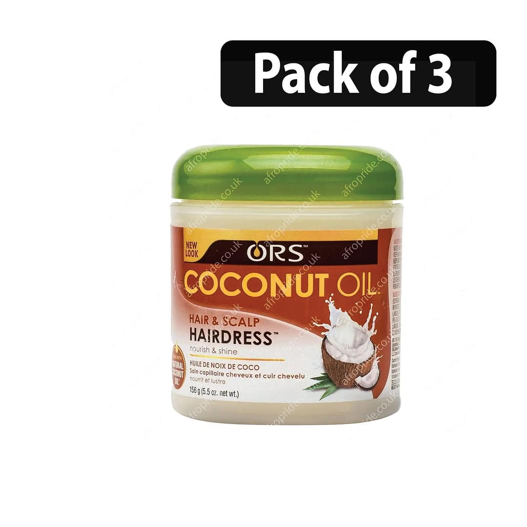 (Pack of 3) ORS Coconut Oil Hair & Scalp Hair Dress 5.5oz (Pack of 3) ORS Coconut Oil Hair & Scalp Hair Dress 5.5oz