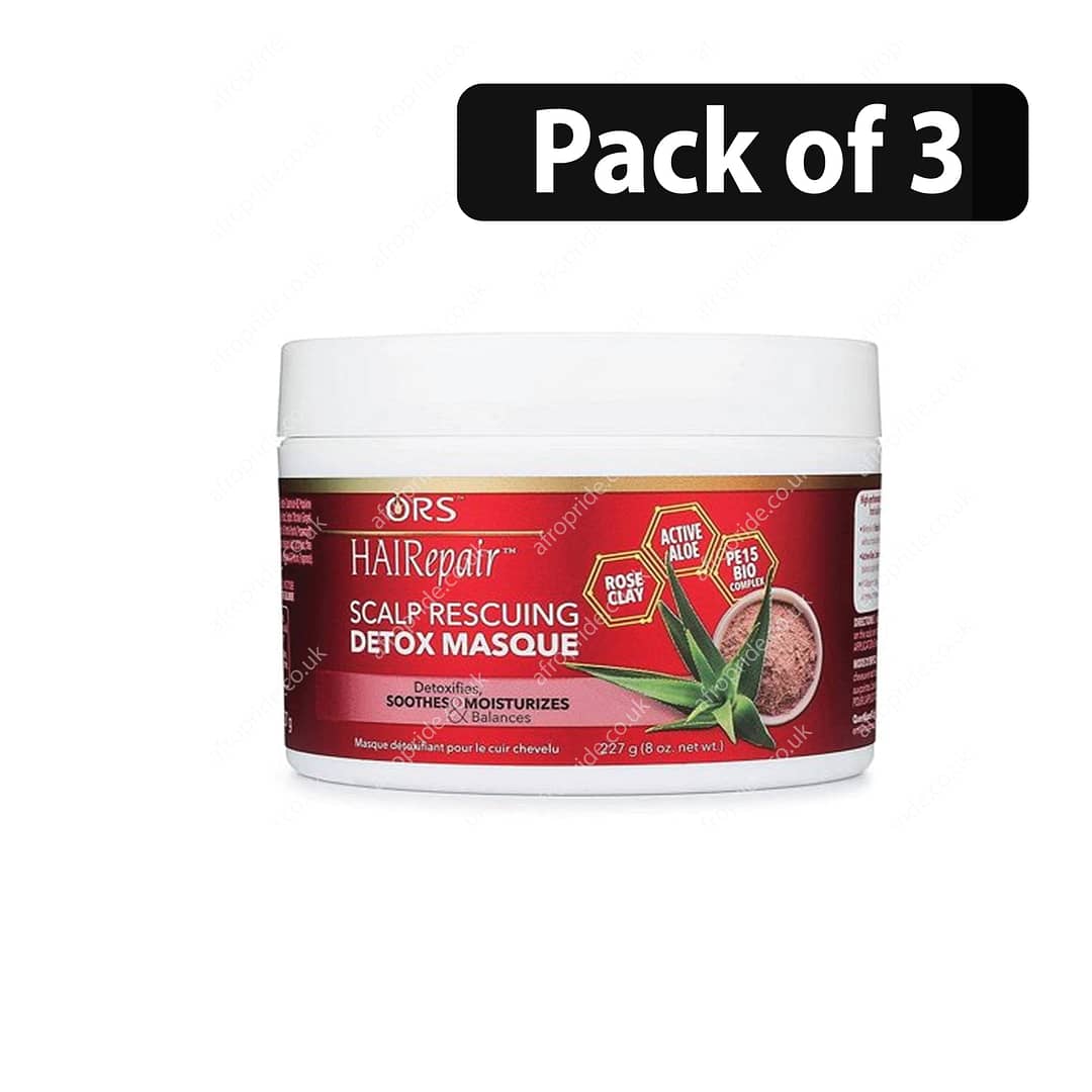 (Pack of 3) ORS HAIRepair Scalp Rescuing Detox Masque 8oz (Pack of 3) ORS HAIRepair Scalp Rescuing Detox Masque 8oz