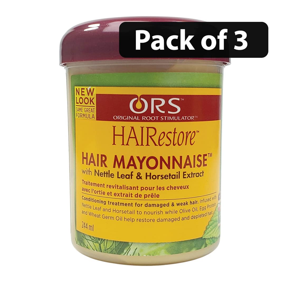 (Pack of 3) ORS HairStore Hair Mayonnaise With Nettle Leaf & HorseTail Extract 8oz (Pack of 3) ORS HairStore Hair Mayonnaise With Nettle Leaf & HorseTail Extract 8oz