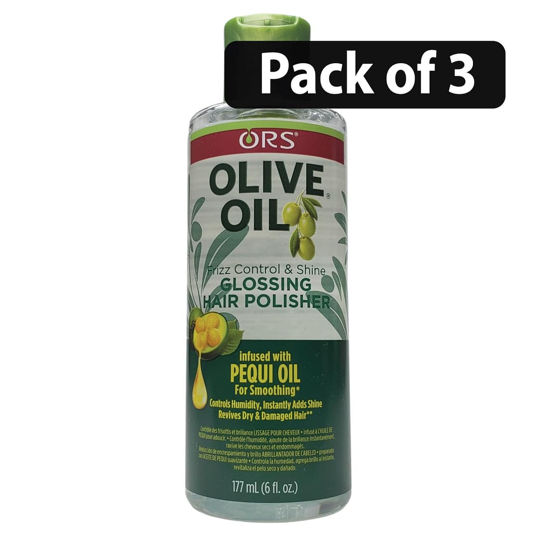 (Pack of 3) ORS Olive Oil Frizz Control & Shine Glossing Hair Polisher 6oz (Pack of 3) ORS Olive Oil Frizz Control & Shine Glossing Hair Polisher 6oz
