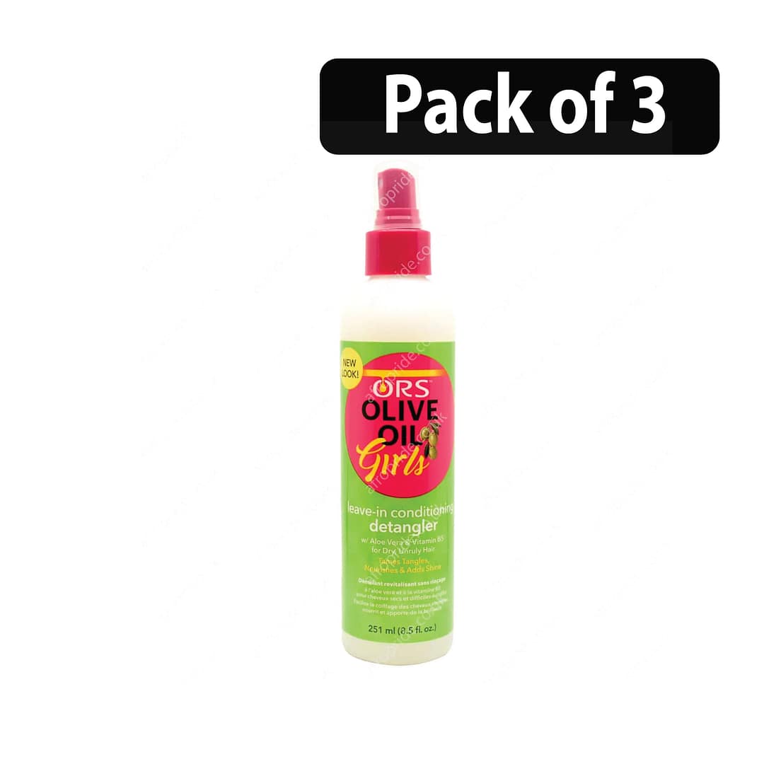 (Pack of 3) ORS Olive Oil Girls Leave In Conditioning Detangler 251ml (Pack of 3) ORS Olive Oil Girls Leave In Conditioning Detangler 251ml