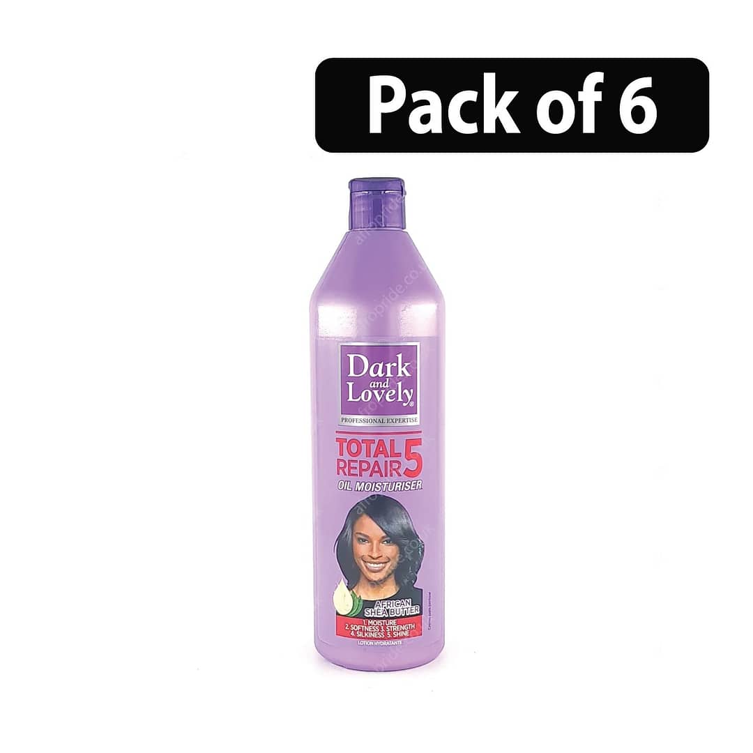 (Pack of 6) Dark & Lovely Total Repair 5 Oil Moisturiser 500ml (Pack of 6) Dark & Lovely Total Repair 5 Oil Moisturiser 500ml