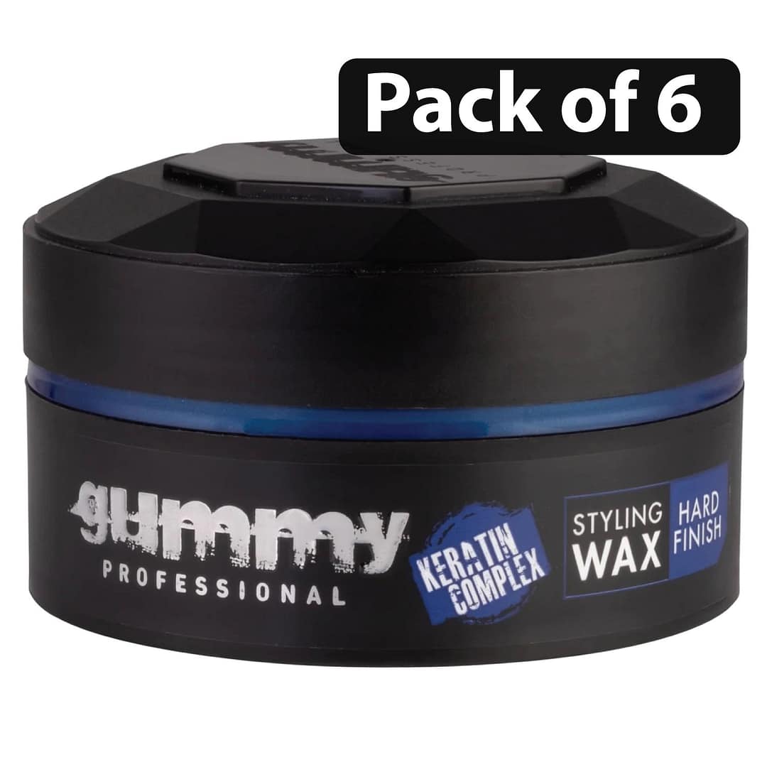 (Pack of 6) Gummy Professional Hard Finish Styling Wax 150ml (Pack of 6) Gummy Professional Hard Finish Styling Wax 150ml