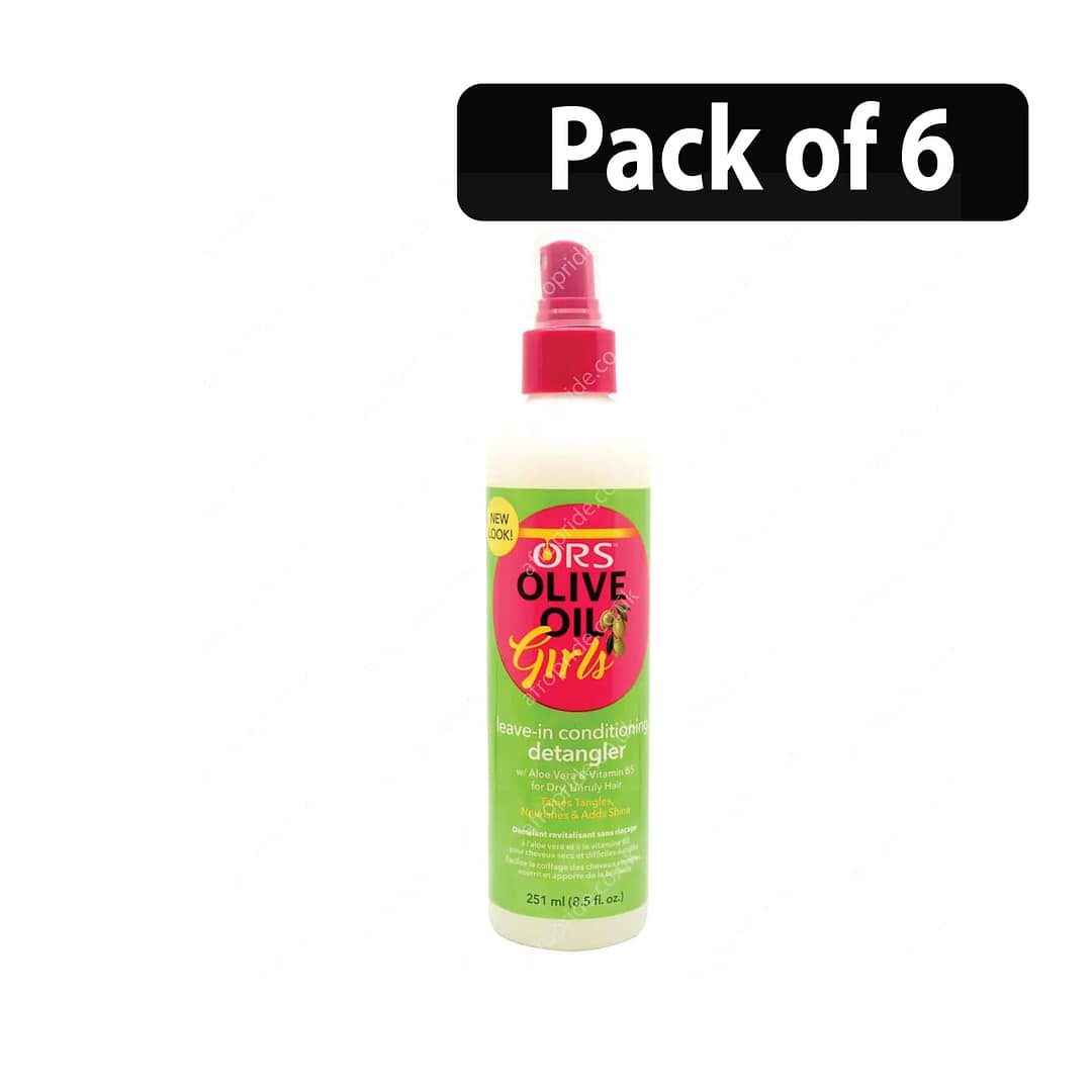 (Pack of 6) ORS Olive Oil Girls Leave In Conditioning Detangler 251ml (Pack of 6) ORS Olive Oil Girls Leave In Conditioning Detangler 251ml