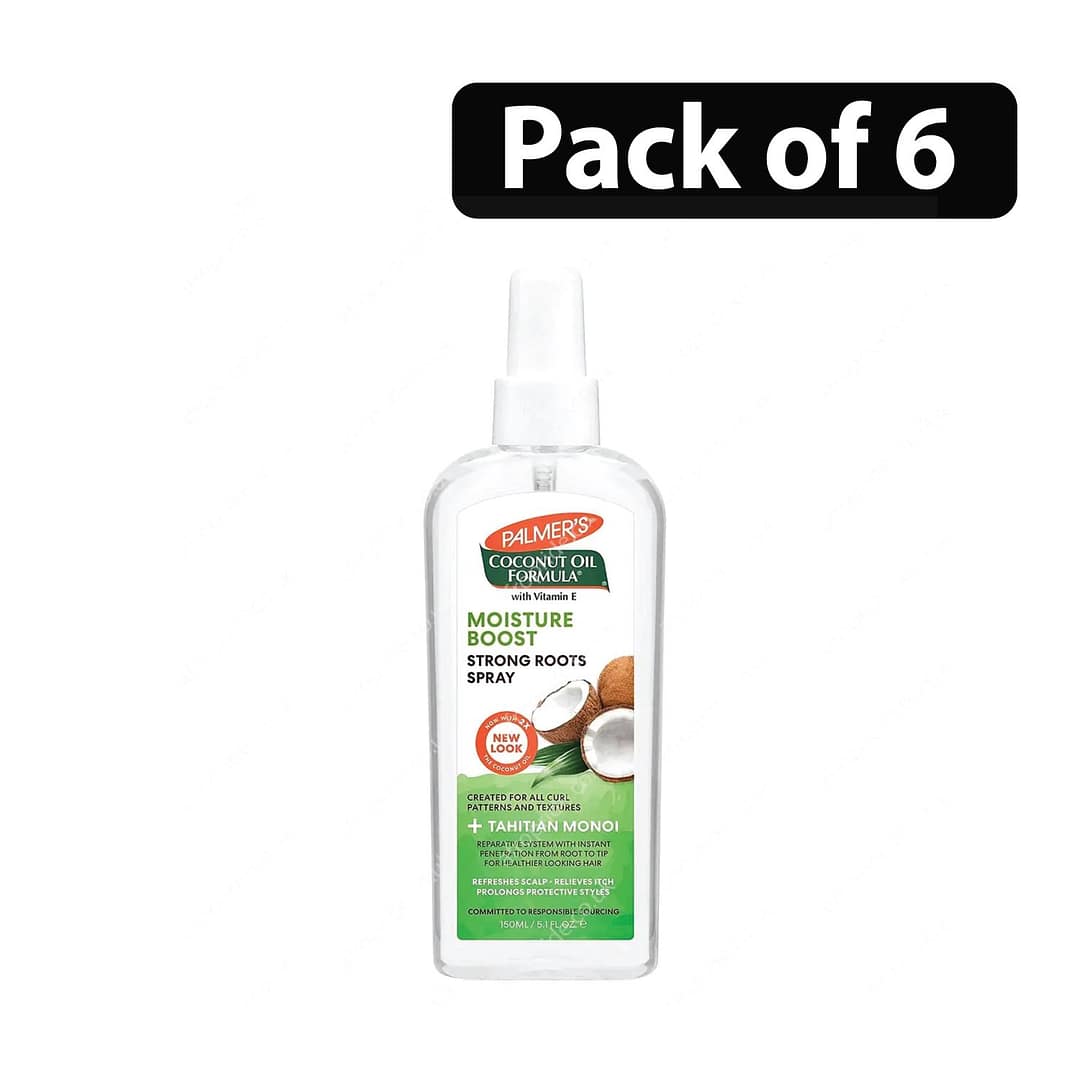 (Pack of 6) Palmer's Coconut Oil Formula Moisture Boost Strong Roots Spray 5oz (Pack of 6) Palmer's Coconut Oil Formula Moisture Boost Strong Roots Spray 5oz