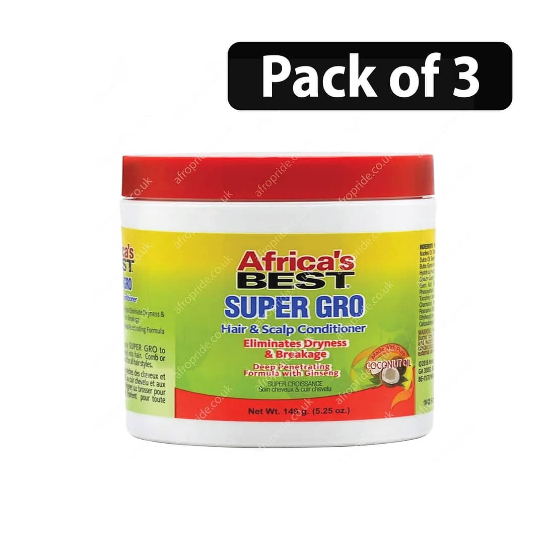 (Pack of 3) Africa's Best Super Gro Hair & Scalp Conditioner 5.25oz (Pack of 3) Africa's Best Super Gro Hair & Scalp Conditioner 5.25oz