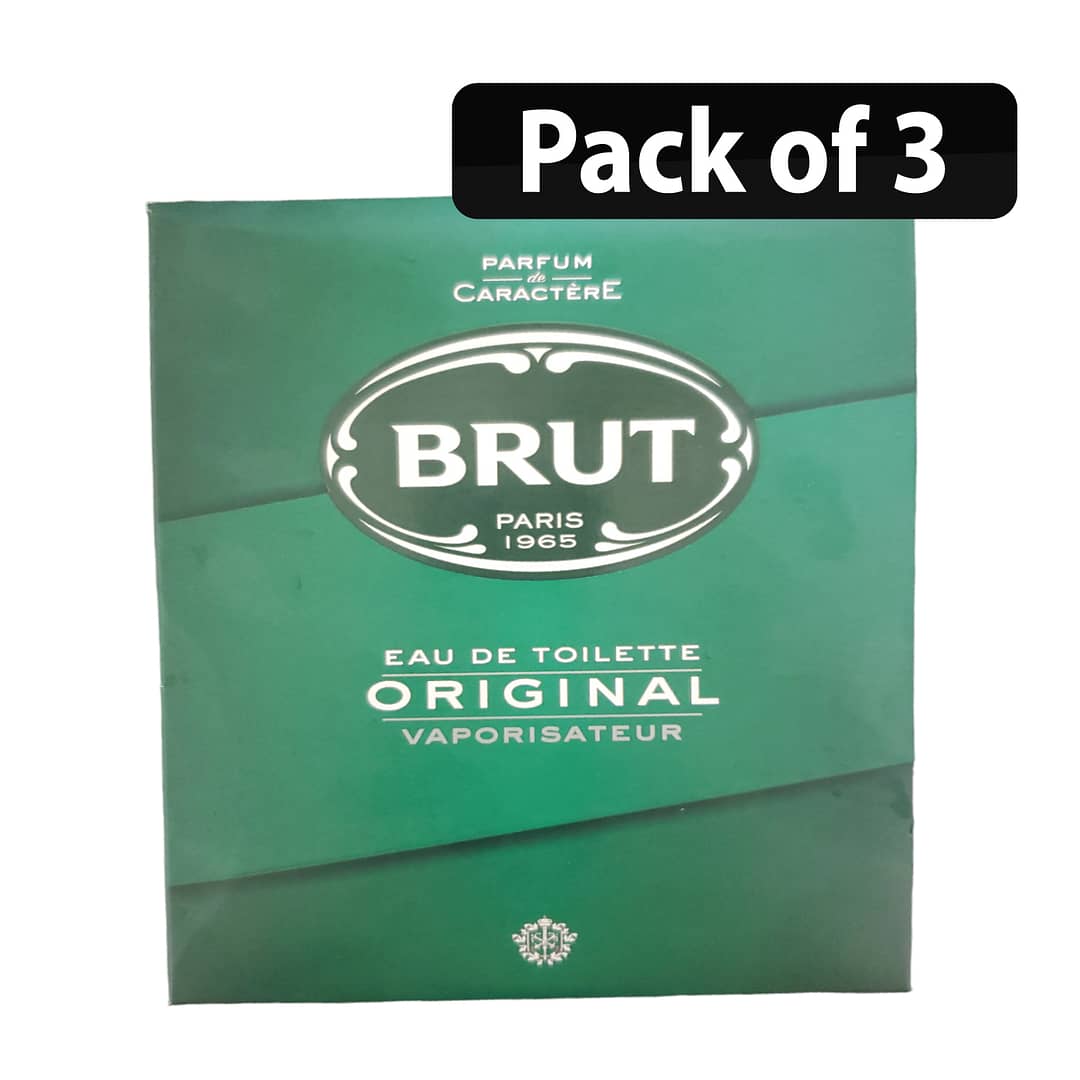 (Pack of 3) Brut Parfum De Caractere Original Vaporisateur 100ml (Pack of 3) Brut Parfum De Caractere Original Vaporisateur 100ml