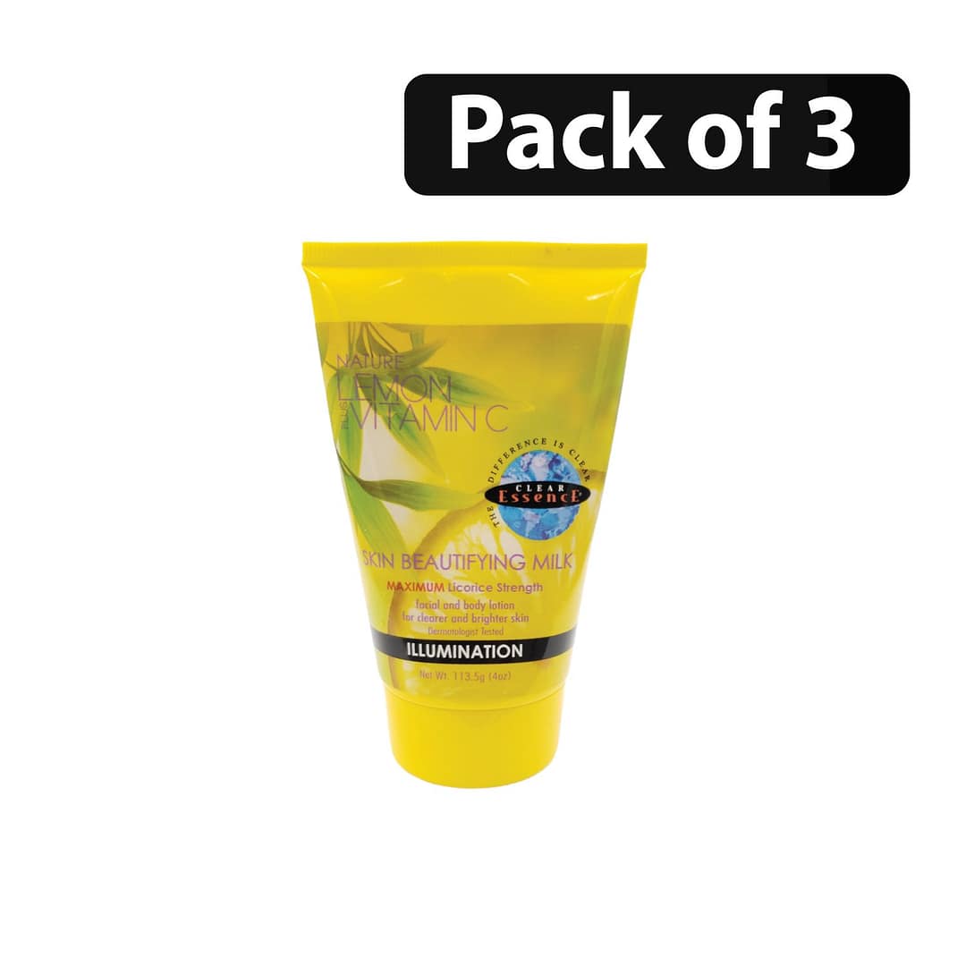 (Pack of 3) Clear Essence Nature Lemon Plus Vitamin C Skin Beautifying Milk 4oz (Pack of 3) Clear Essence Nature Lemon Plus Vitamin C Skin Beautifying Milk 4oz
