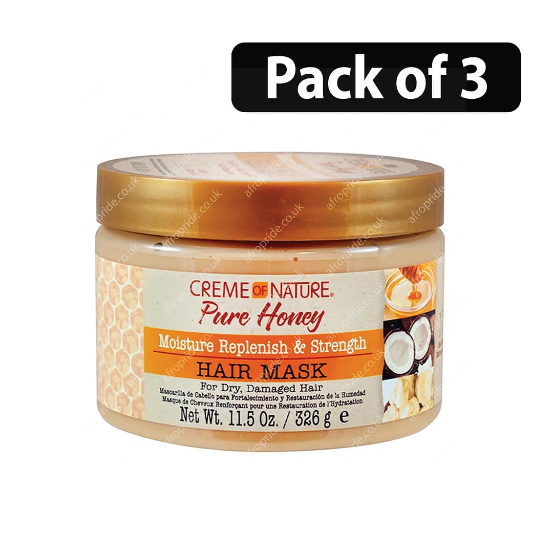 (Pack of 3) Creme of Nature Moisturize Replenish & Strength Hair Mask 11.5oz (Pack of 3) Creme of Nature Moisturize Replenish & Strength Hair Mask 11.5oz