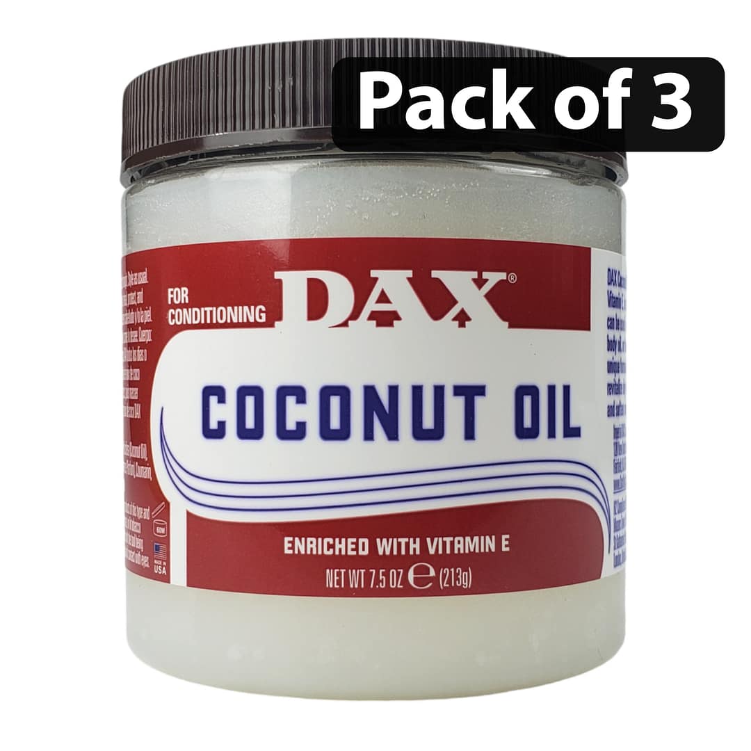 (Pack of 3) Dax Coconut Oil with Vitamin E 7.5oz (Pack of 3) Dax Coconut Oil with Vitamin E 7.5oz