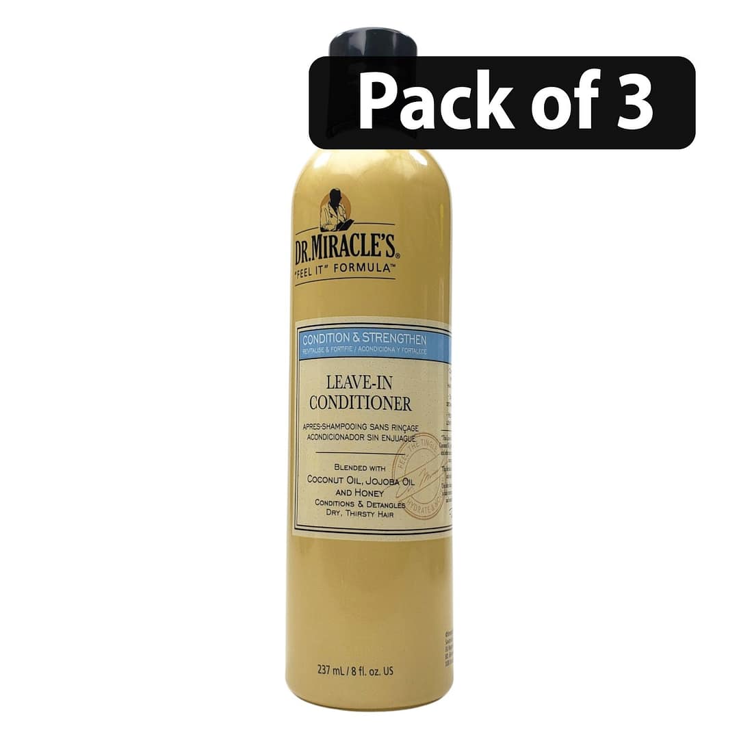 (Pack of 3) Dr. Miracle’s Leave-In Conditioner 8oz (Pack of 3) Dr. Miracle’s Leave-In Conditioner 8oz