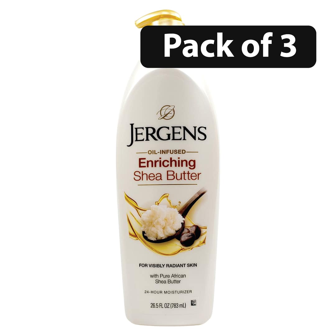 (Pack of 3) Jergens Enriching Shea Butter Moisturizer 26.5Fl.oz(783ml) (Pack of 3) Jergens Enriching Shea Butter Moisturizer 26.5Fl.oz(783ml)