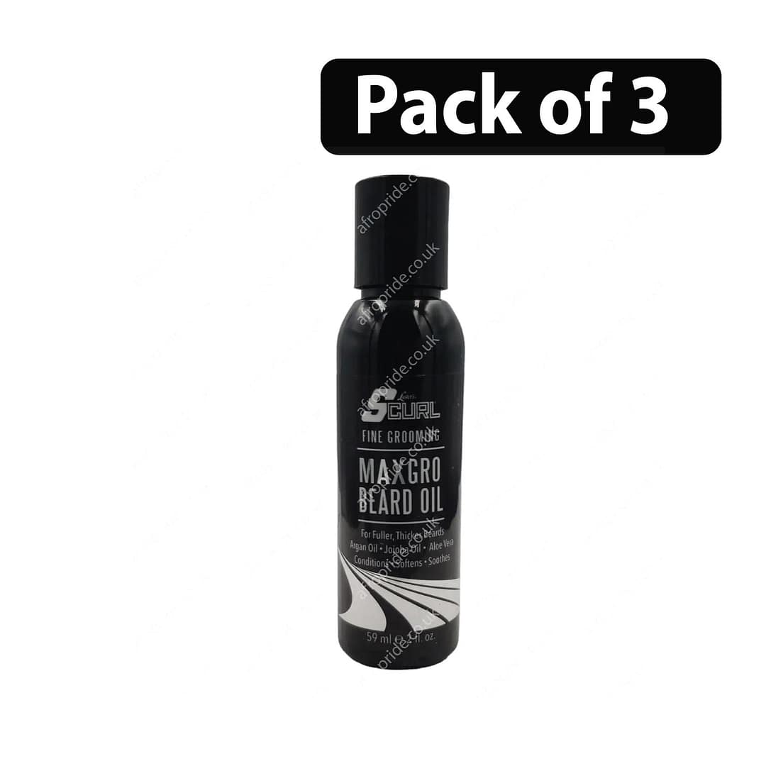(Pack of 3) Luster's Scurl Fine Grooming Max Gro Beard Oil 59ml (Pack of 3) Luster's Scurl Fine Grooming Max Gro Beard Oil 59ml/2fl.oz
