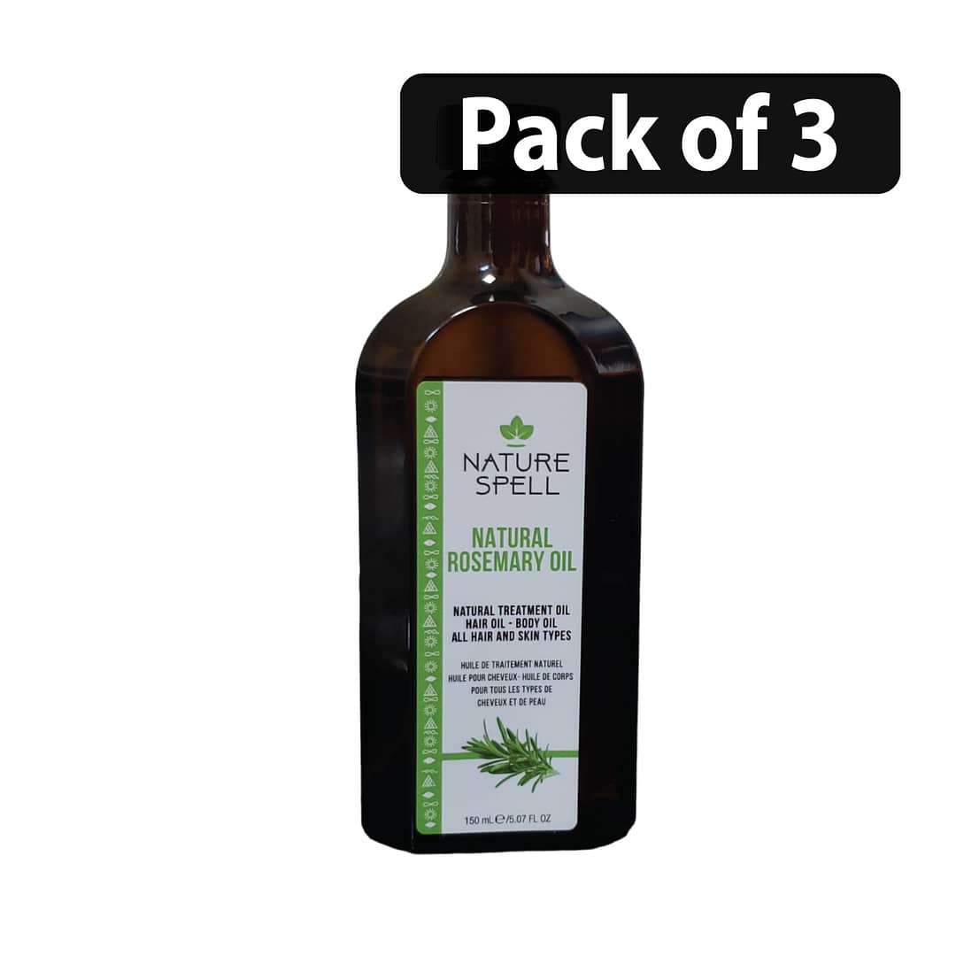 (Pack of 3) Nature Spell Natural Rosemary Oil 150ml (Pack of 3) Nature Spell Natural Rosemary Oil 150ml