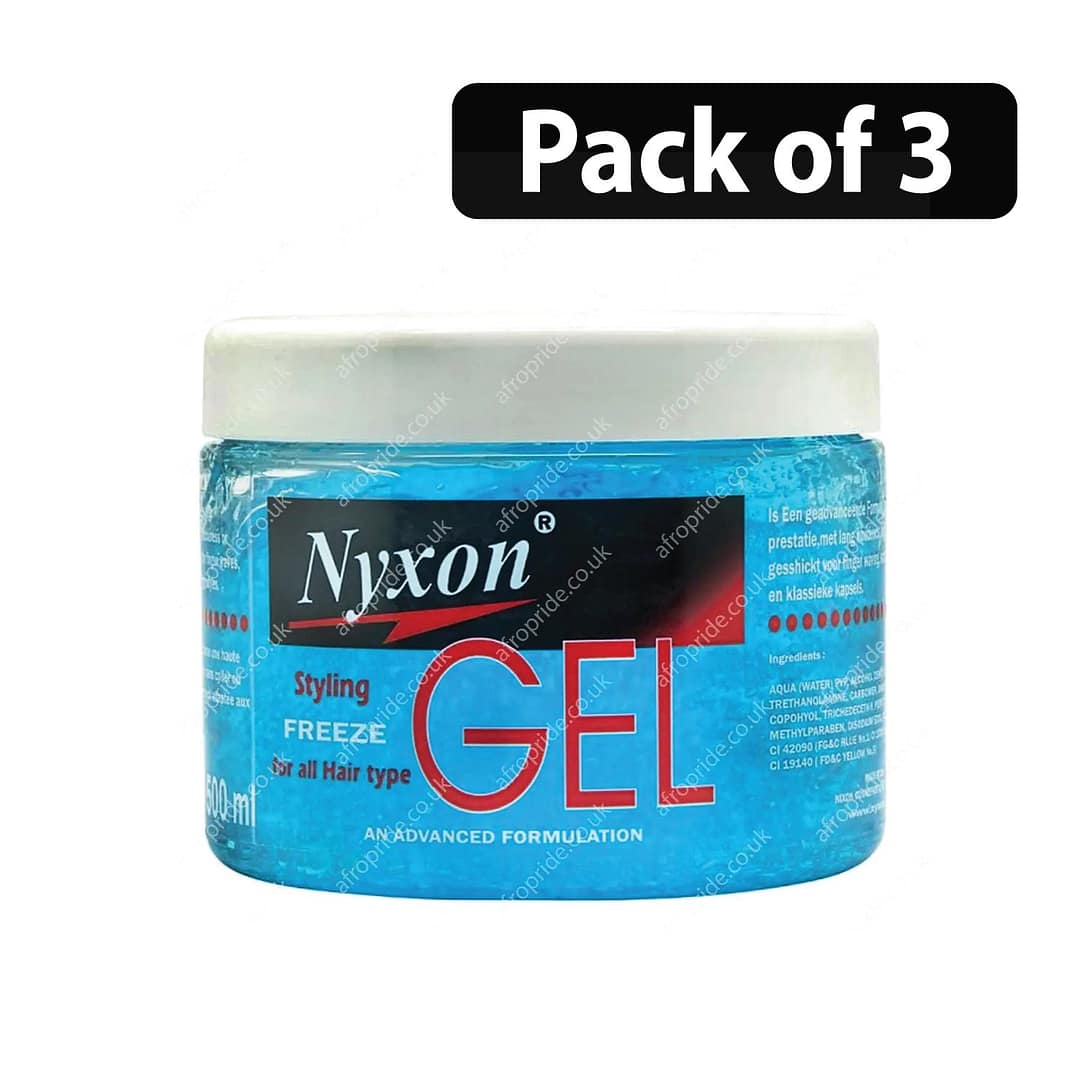 (Pack of 3) Nyxon Styling Freeze Gel For All Hair Type 500ml (Pack of 3) Nyxon Styling Freeze Gel For All Hair Type 500ml