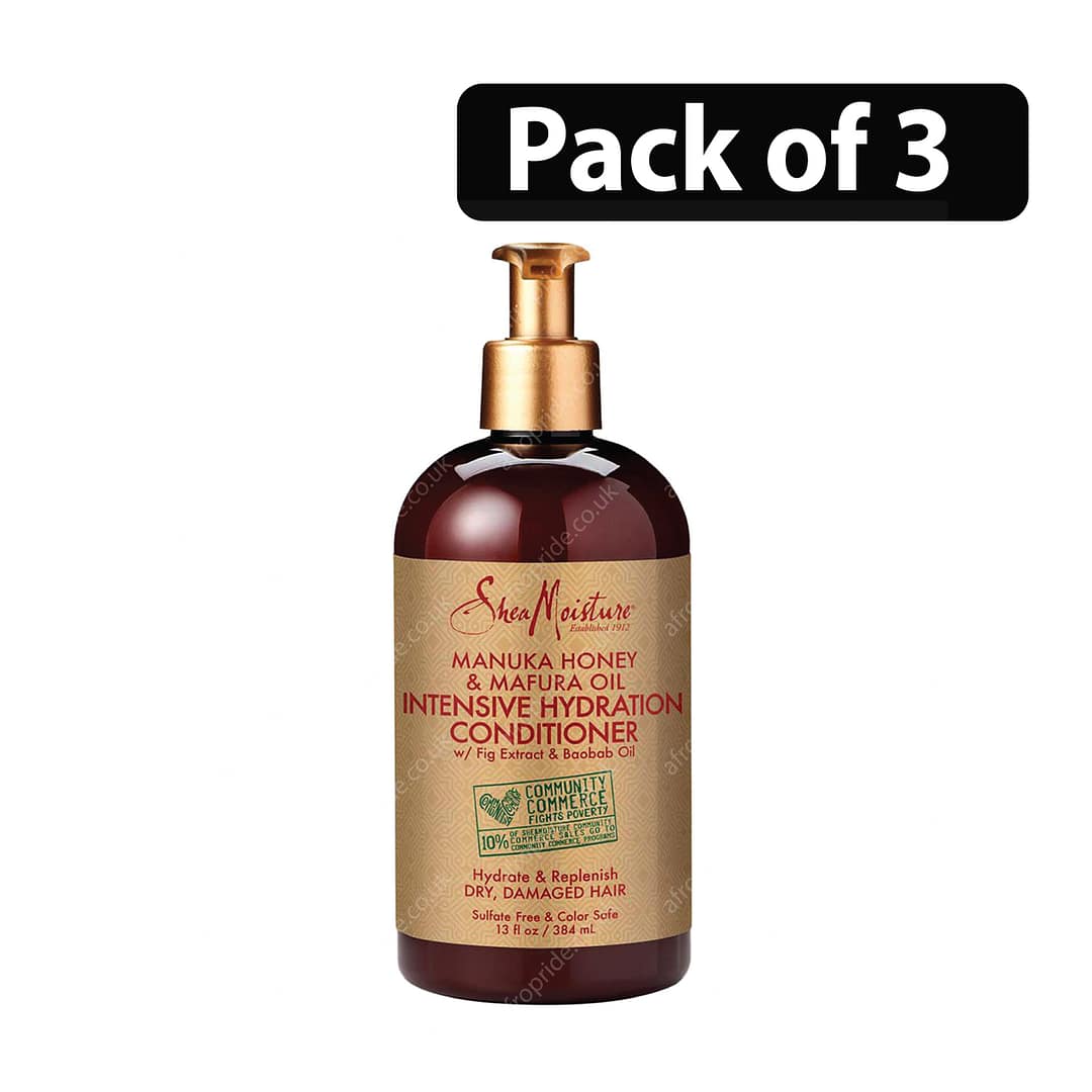 (Pack of 3) Shea Moisture Manuka Honey & Mafura Oil Intensive Hydration Conditioner 13oz (Pack of 3) Shea Moisture Manuka Honey & Mafura Oil Intensive Hydration Conditioner 13oz