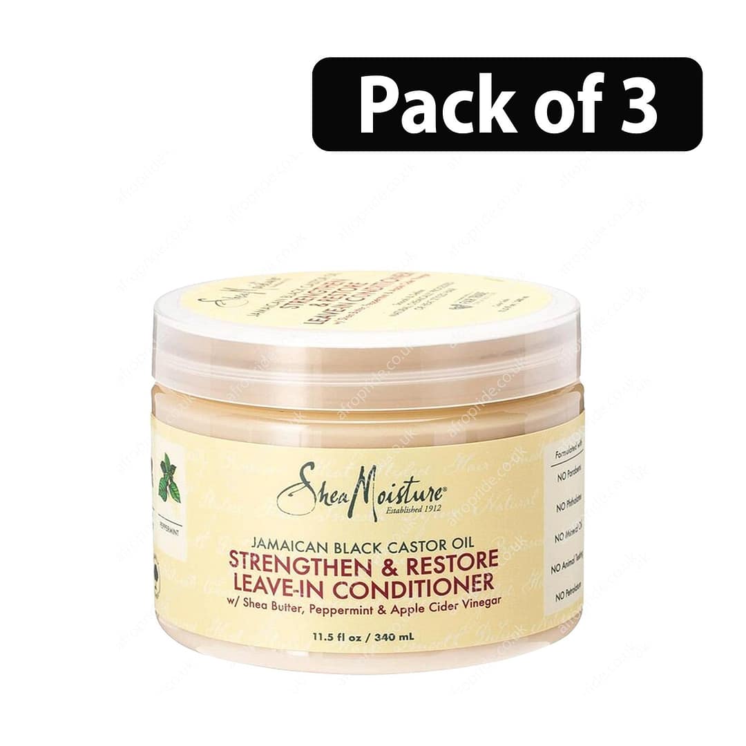 (Pack of 3) Shea Moisture Strengthen & Leave - In Conditioner 11.5oz (Pack of 3) Shea Moisture Strengthen & Leave - In Conditioner 11.5oz