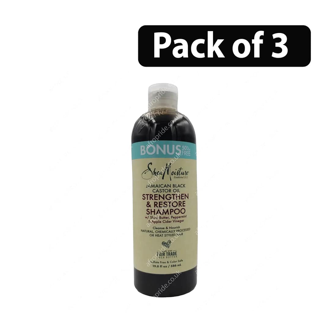 (Pack of 3) Shea Moisture Strengthen & Restore Shampoo 19.8fl.oz (Pack of 3) Shea Moisture Strengthen & Restore Shampoo 19.8fl.oz/586ml