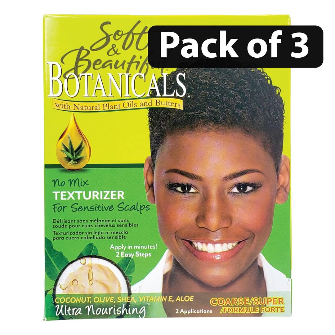 (Pack of 3) Soft & Beautiful Botanicals Texturizer Coarse 2 Applications (Pack of 3) Soft & Beautiful Botanicals Texturizer Coarse 2 Applications