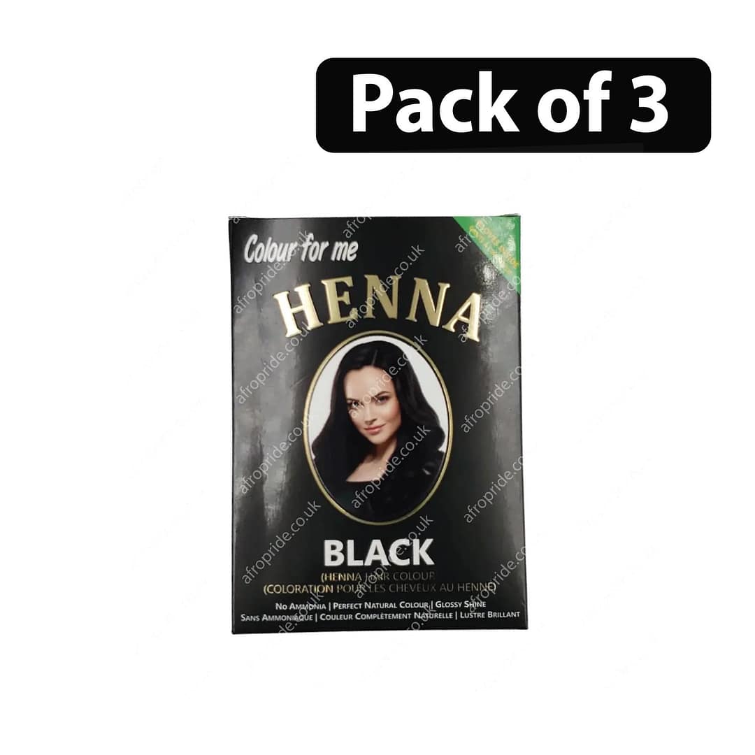 (Pack of 3) Colour For Me Heena Black Hair Colour 60g (Pack of 3) Colour For Me Heena Black Hair Colour 60g