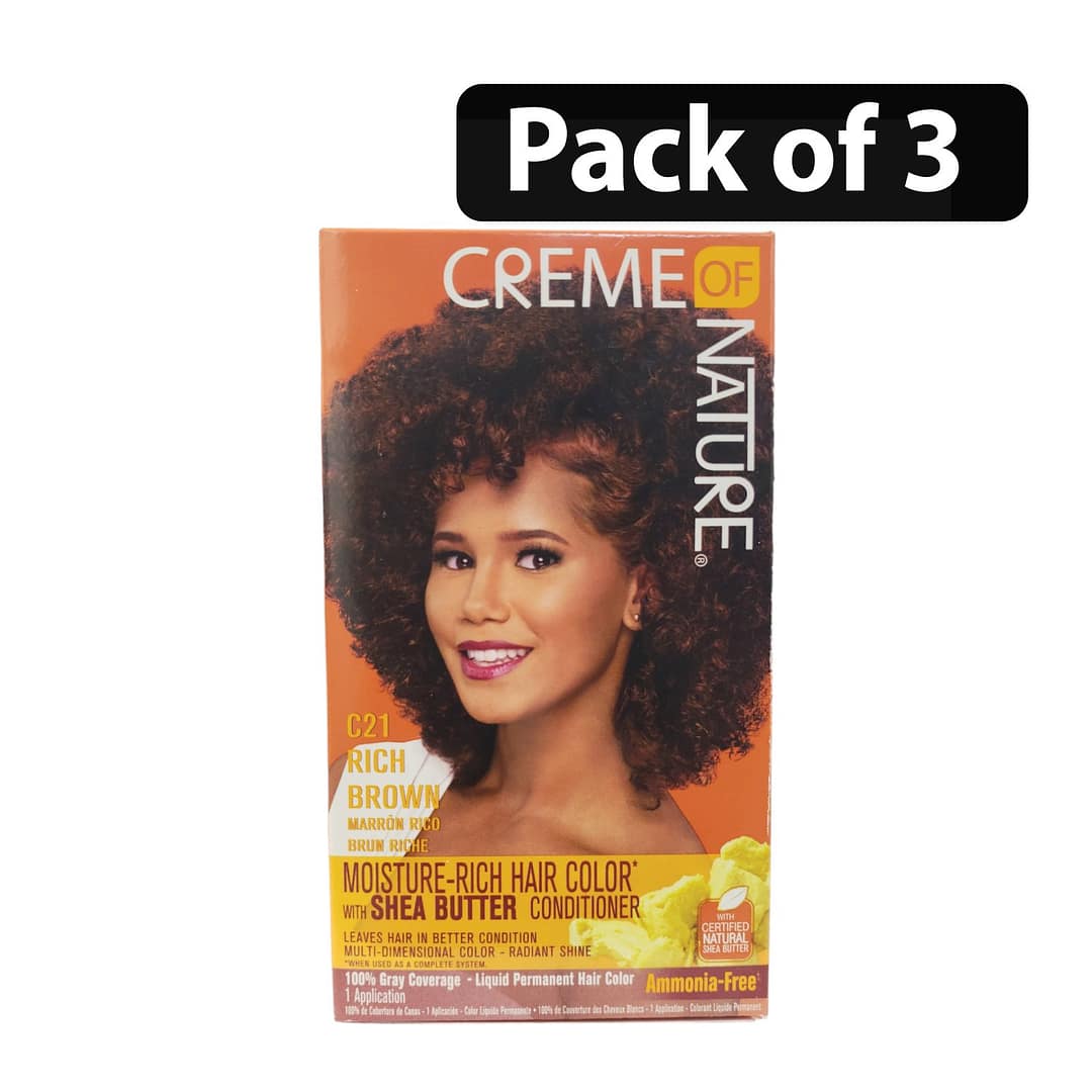 (Pack of 3) Creme Of Nature C21 Rich Brown Hair Color