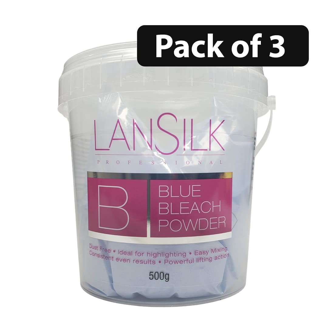 (Pack of 3) Lansilk Professional Blue Bleach Powder 500g N (Pack of 3) Lansilk Professional Blue Bleach Powder 500g