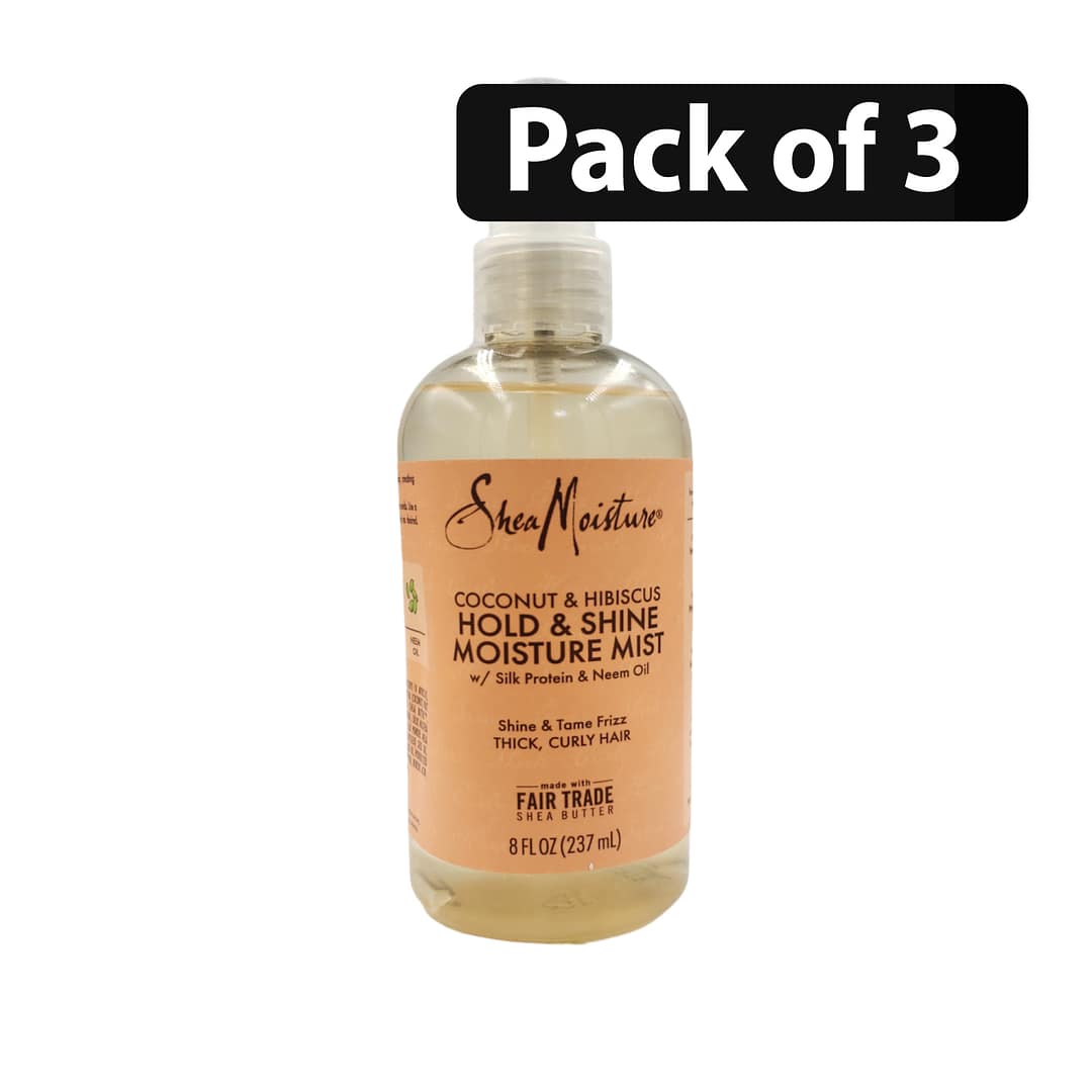 (Pack of 3) Shea Moisture Coconut & Hibiscus Hold & Shine Moisture Mist 8oz (Pack of 3) Shea Moisture Coconut & Hibiscus Hold & Shine Moisture Mist 8oz