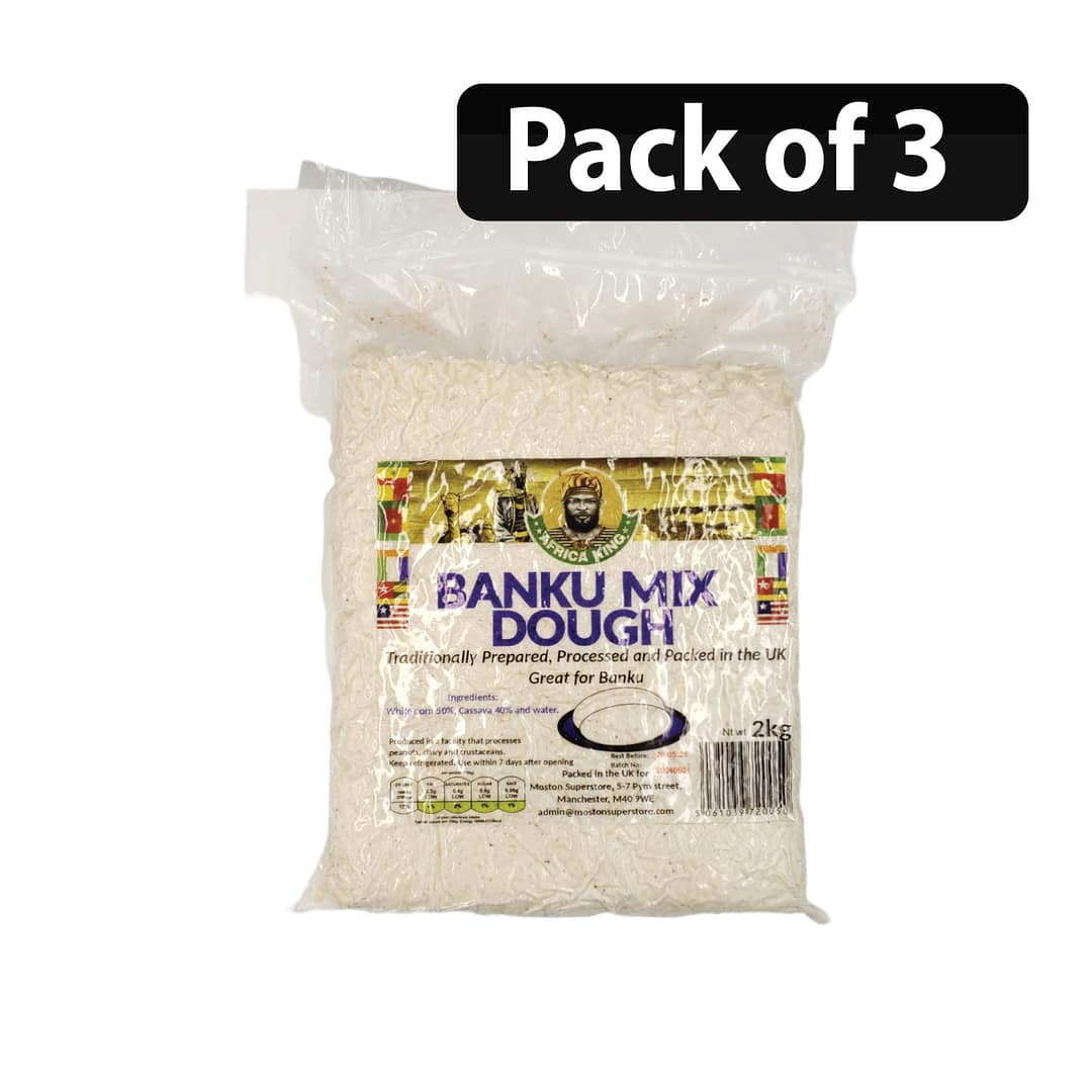 (Pack of 3) Africa King Banku Mix Dough 2kg (Pack of 3) Africa King Banku Mix Dough 2kg