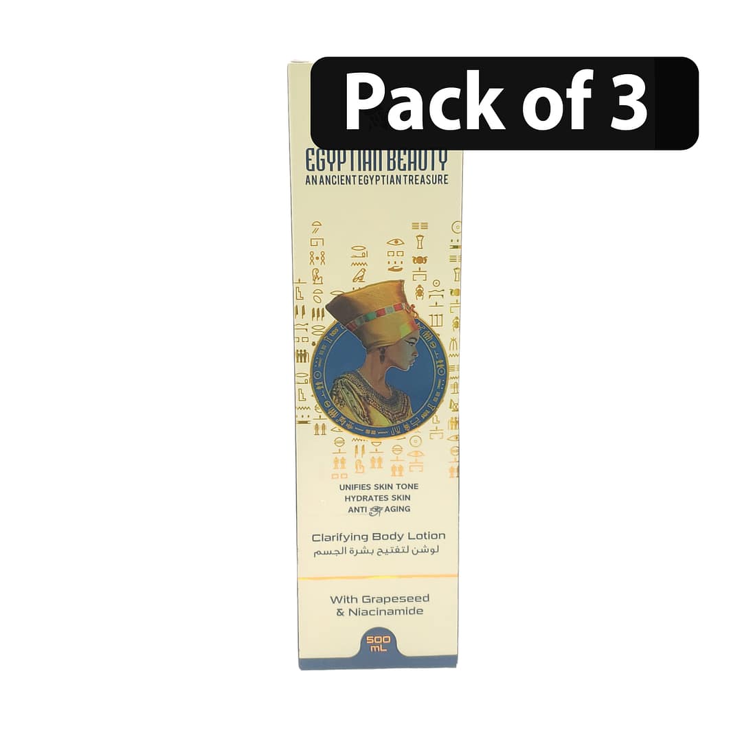 (Pack of 3) Egyptian Beauty clarifying Body Lotion 500ml (Pack of 3) Egyptian Beauty clarifying Body Lotion 500ml