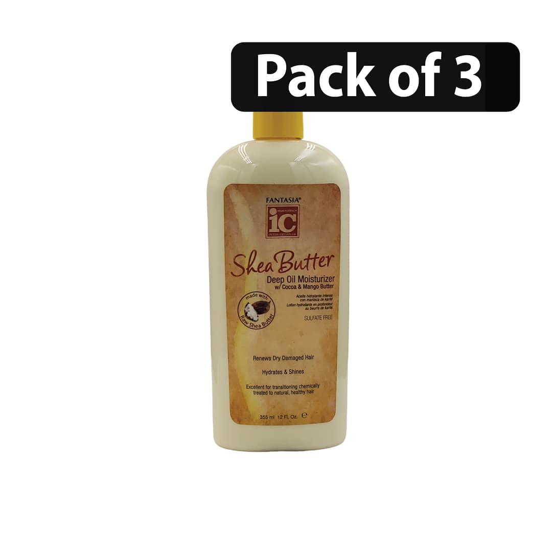 (Pack of 3) Fantasia IC Shea Butter Deep Oil Moisturizer 12fl.oz (Pack of 3) Fantasia IC Shea Butter Deep Oil Moisturizer 12fl.oz