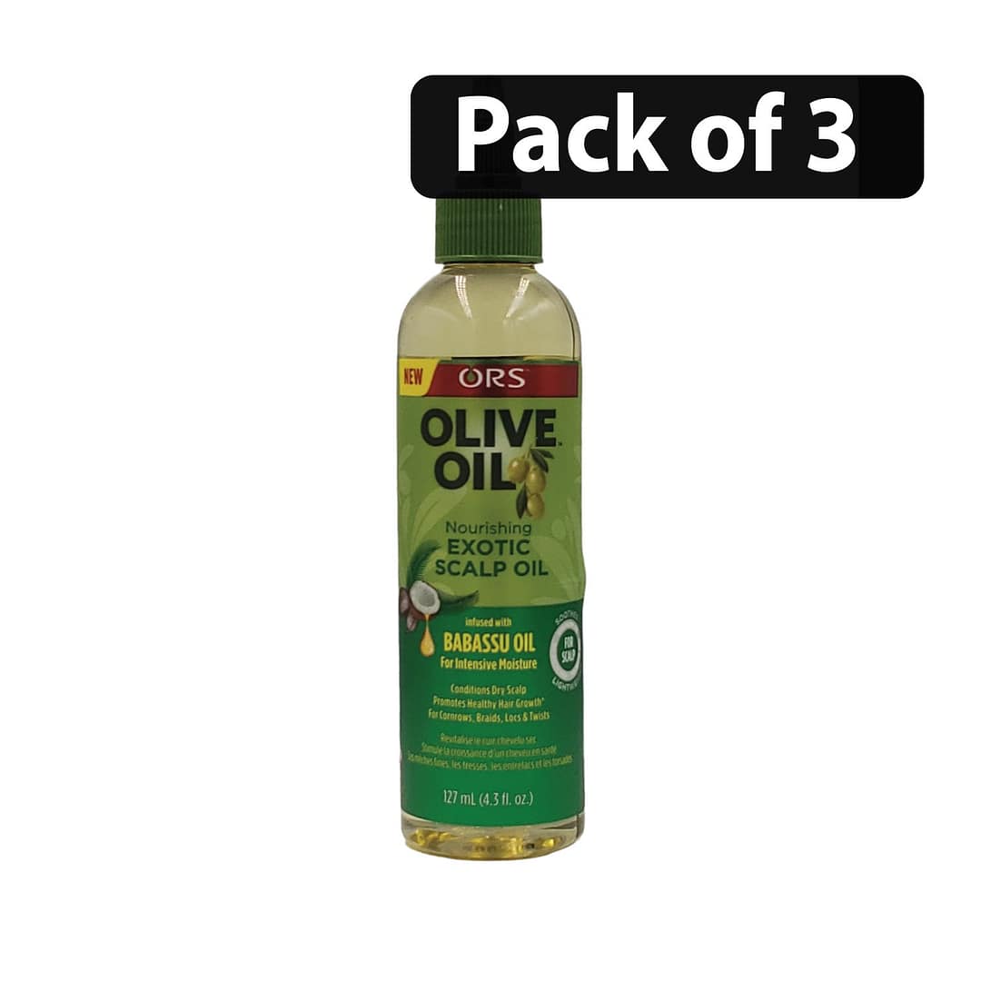 (Pack of 3) ORS Olive Oil Exotic Scalp Oil 4.3fl.oz (Pack of 3) ORS Olive Oil Exotic Scalp Oil 4.3fl.oz