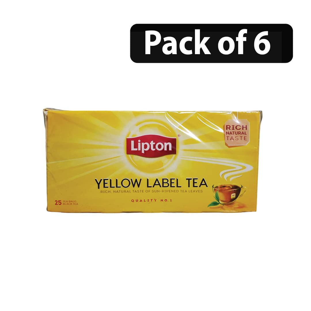 (Pack of 6) Lipton Yellow Label Tea 50g (Pack of 6) Lipton Yellow Label Tea 50g