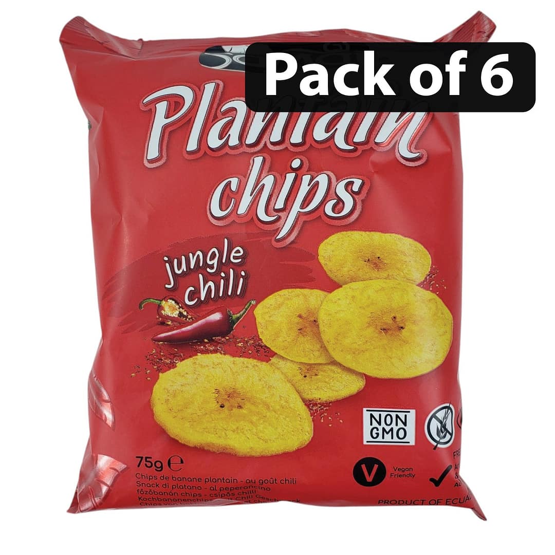 (Pack of 6) Samai Plantian Chips 75g Jungle Chili (Pack of 6) Samai Plantian Chips 75g Jungle Chili