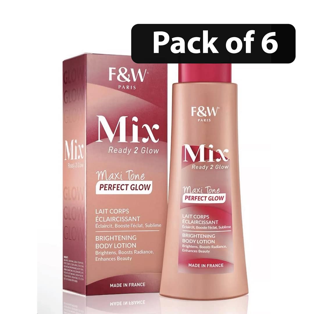 (Pack of 6) Fair & White Paris Mix Maxitone Perfect Glow Brightening Lotion 500ml (Pack of 6) Fair & White Paris Mix Maxitone Perfect Glow Brightening Lotion 500ml