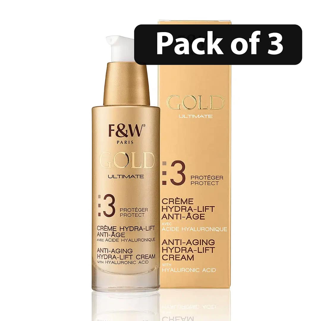 (Pack of 3) F&W Gold Ultimate 3 Anti Aging Hydra-Lift Cream 50ml (Pack of 3) F&W Gold Ultimate 3 Anti Aging Hydra-Lift Cream 50ml