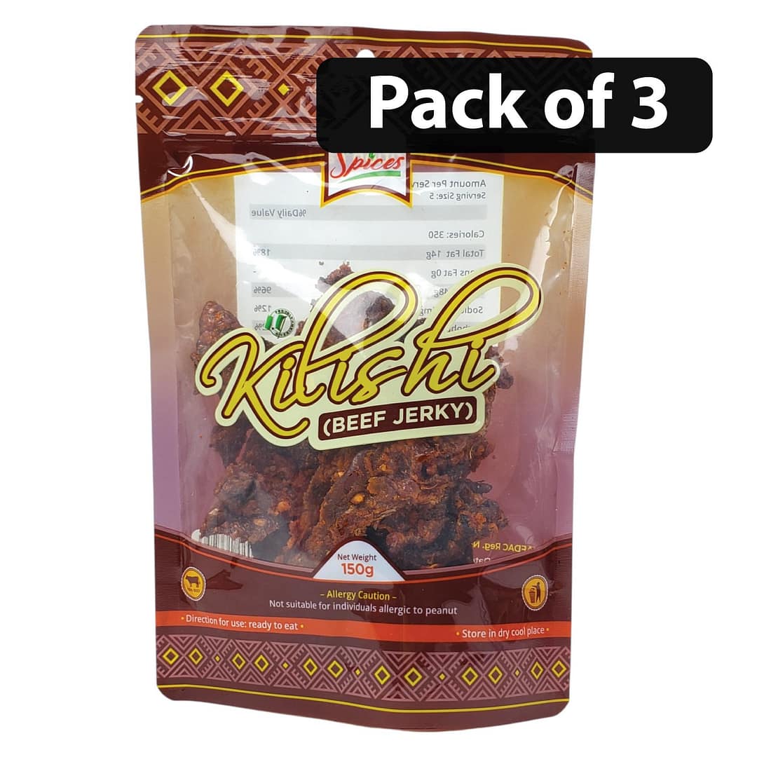 (Pack of 3) Kilishi Beef Jerky 150g (Pack of 3) Kilishi Beef Jerky 150g