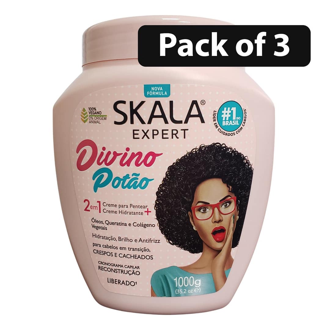 (Pack of 3) Skala Expert Divino Potao 2 In 1 Hair Treatment Cream 1kg (Pack of 3) Skala Expert Divino Potao 2 In 1 Hair Treatment Cream 1kg