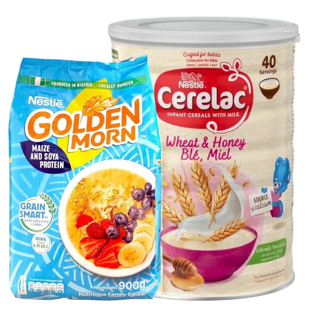 Nestle Golden Morn 900g & Cerelac Honey & Wheat 1kg Nestle Golden Morn 900g & Cerelac Honey & Wheat 1kg