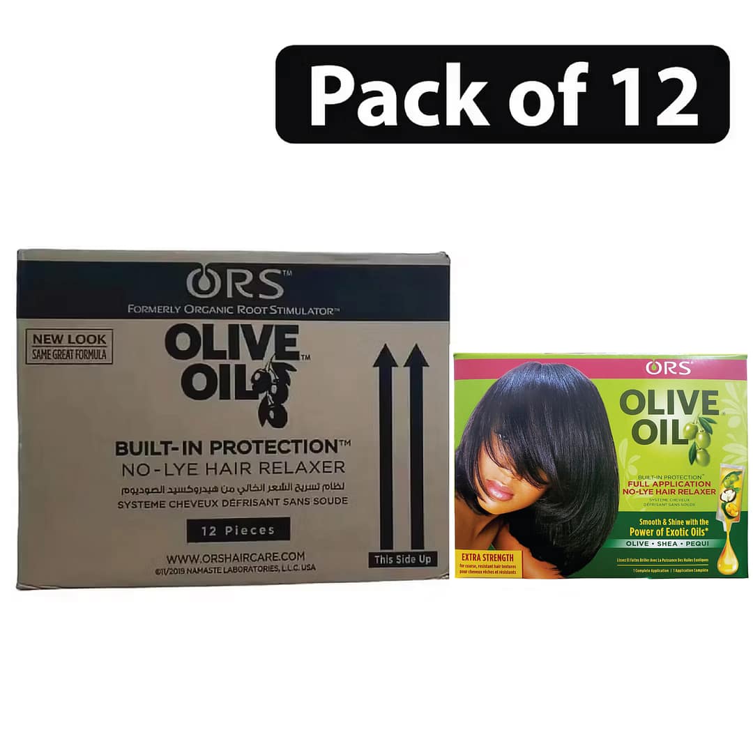 (Pack of 12) ORS Olive Oil Full Application No-Lye Hair Relaxer Extra Strength 1 (Pack of 12) ORS Olive Oil Full Application No-Lye Hair Relaxer Extra Strength
