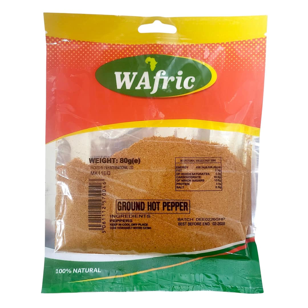 Wafric Ground Hot Pepper 80g 1 Wafric Ground Hot Pepper 80g