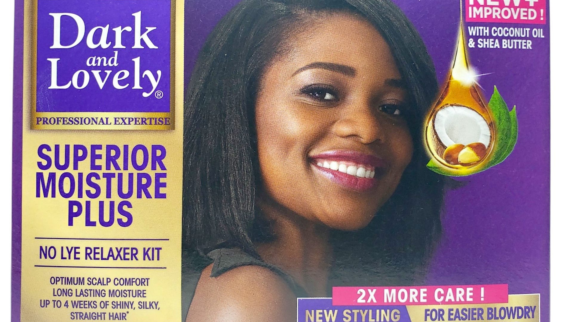 Dark Lovely Superior Moisture Plus No-Lye Relaxer Kit Super