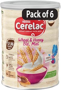 (Pack of 6) Nestle Cerelac – Infant Honey & Wheat with Milk 1kg