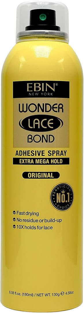 Ebin Wonder Lace Bond Adhesive Spray Extreme Mega Hold Original 6.08 fl.oz