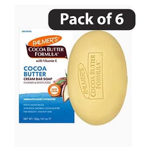 (Pack of 6) Palmer’s Cocoa Butter Soap with Vitamin-E 4.7oz