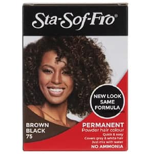 Sta-Sof-Fro Permanent Powder Hair Colour 8g Black Brown 75