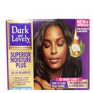 Dark & Lovely Superior Mositure Plus No-Lye Relaxer Kit Regular