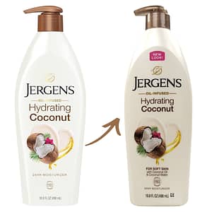 Jergens Hydrating Coconut Moisturizer For Visible Soft Skin 16.8oz New