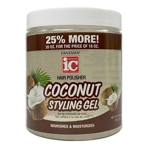 Fantasia IC Hair Polisher Coconut Styling Gel 20oz