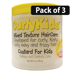 (Pack of 3) Curly Kids Mixed Textured Hair Care Custard for Kids 6oz